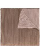 Issey Miyake Vintage Two-tone Pleated Scarf, Women's, Brown