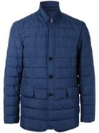 Kent & Curwen Padded Button Front Jacket - Blue