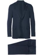 Lardini - Notched Lapel Two-piece Suit - Men - Cotton/spandex/elastane/cupro/llama - 52, Blue, Cotton/spandex/elastane/cupro/llama
