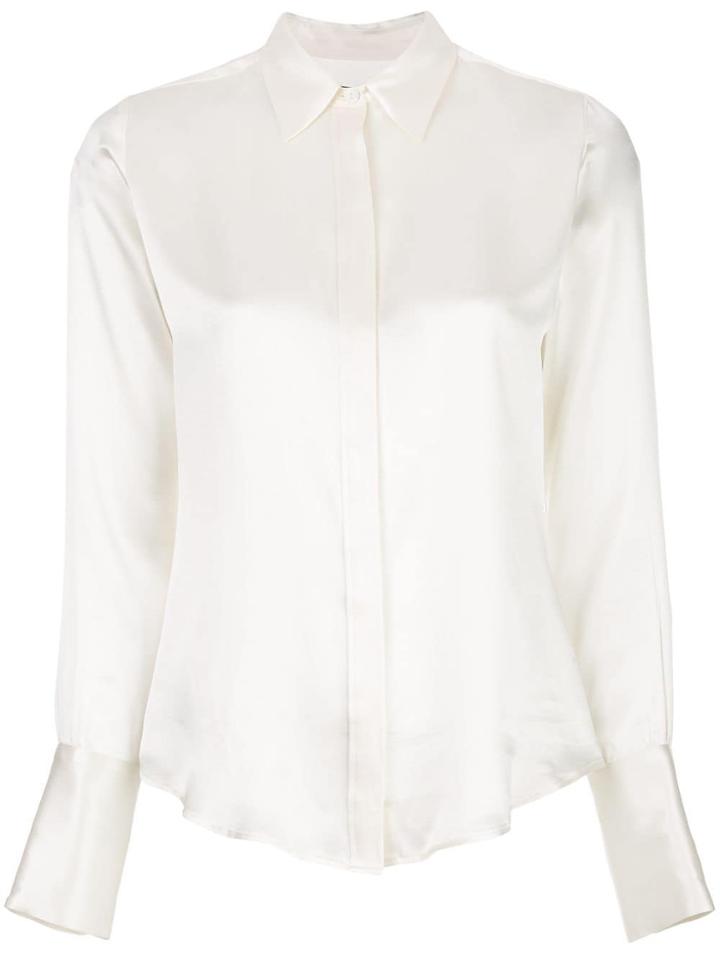 Nili Lotan Lledia Slim-fit Silk Shirt - White