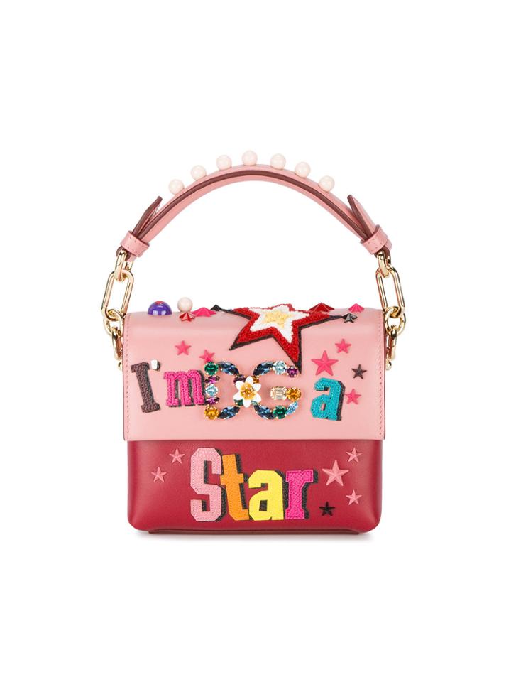 Dolce & Gabbana Mini Red Dg Millennials Embellished Bag - Pink &