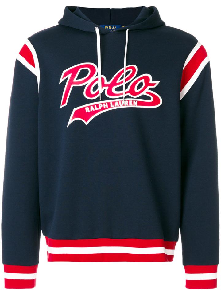 Polo Ralph Lauren Logo Print Hoodie - Blue