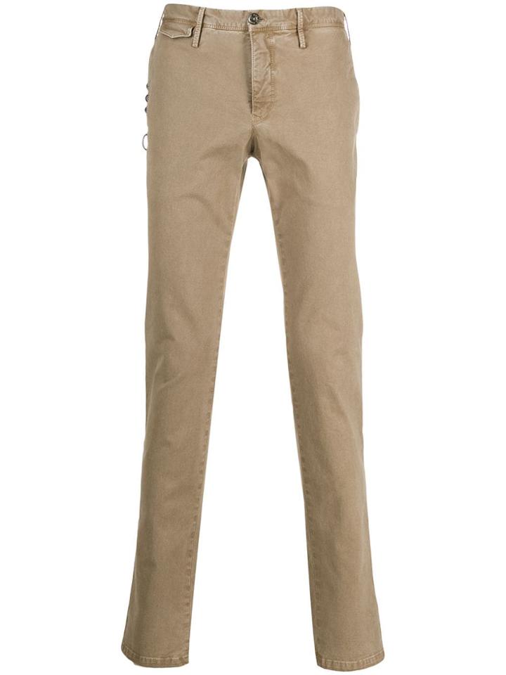 Pt01 Branded Chain Chinos - Neutrals