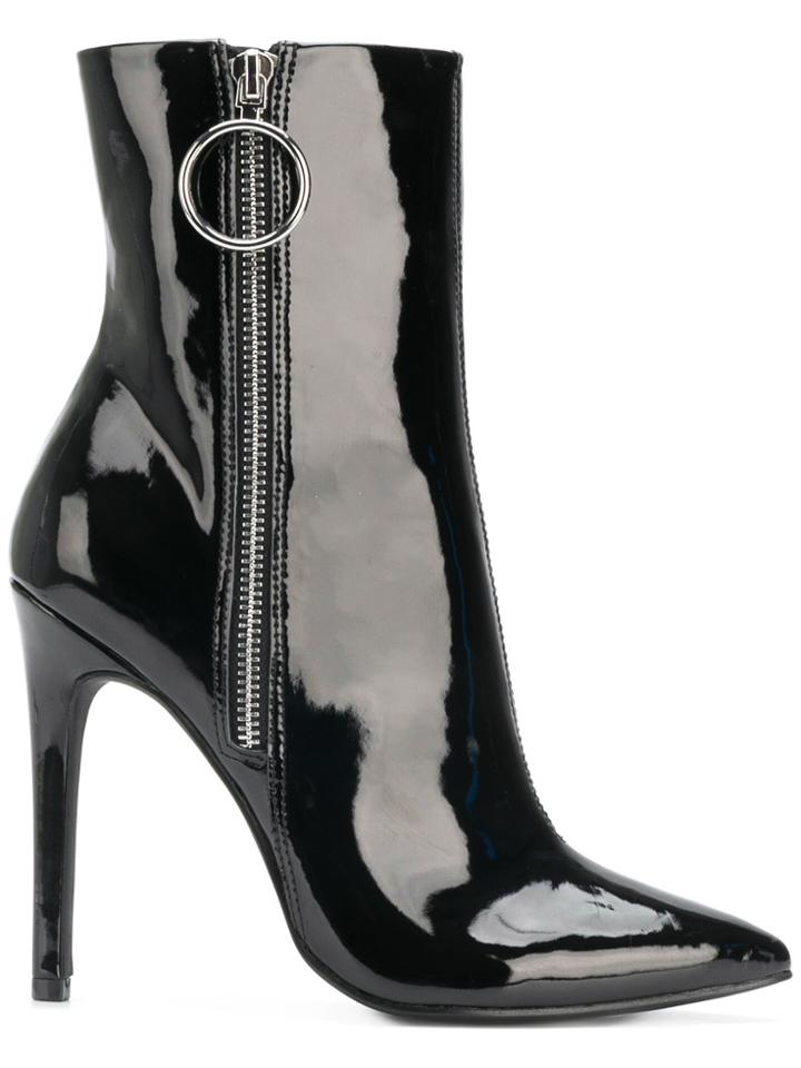 Danielle Guizio Side Zip Ankle Boots - Black