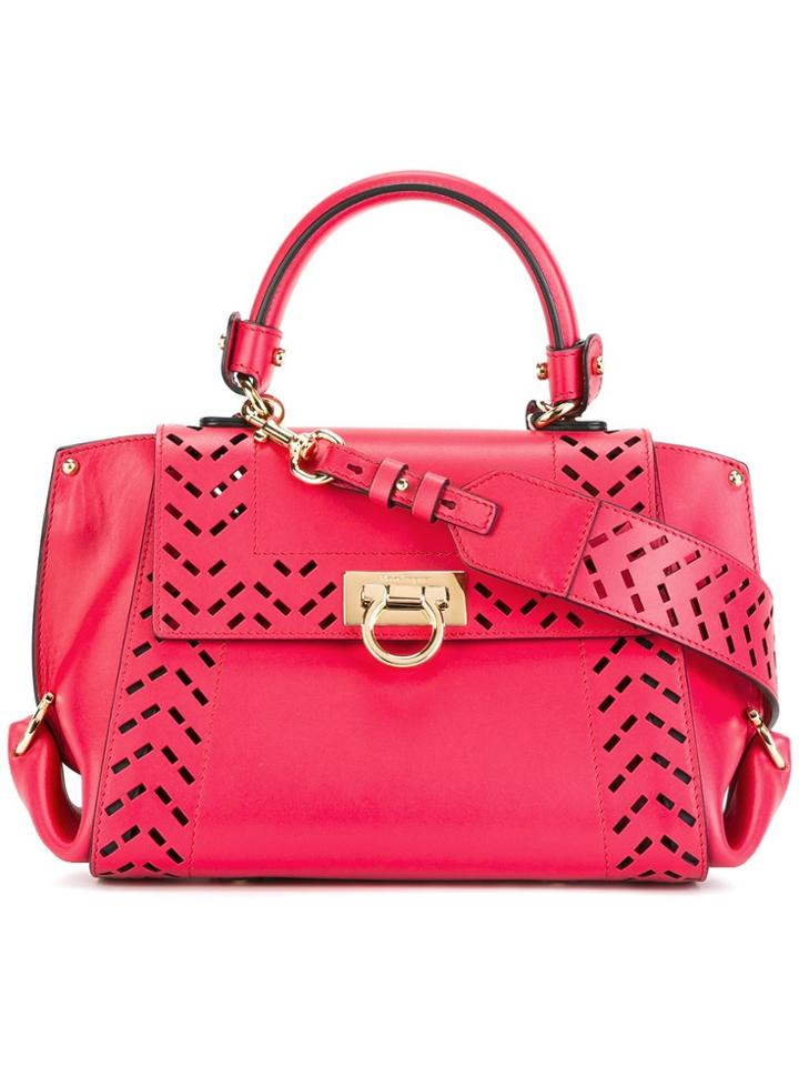 Salvatore Ferragamo 'sofia' Tote - Red