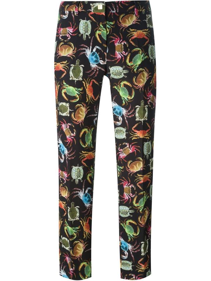 Versace Collection Animals Print Slim Trousers