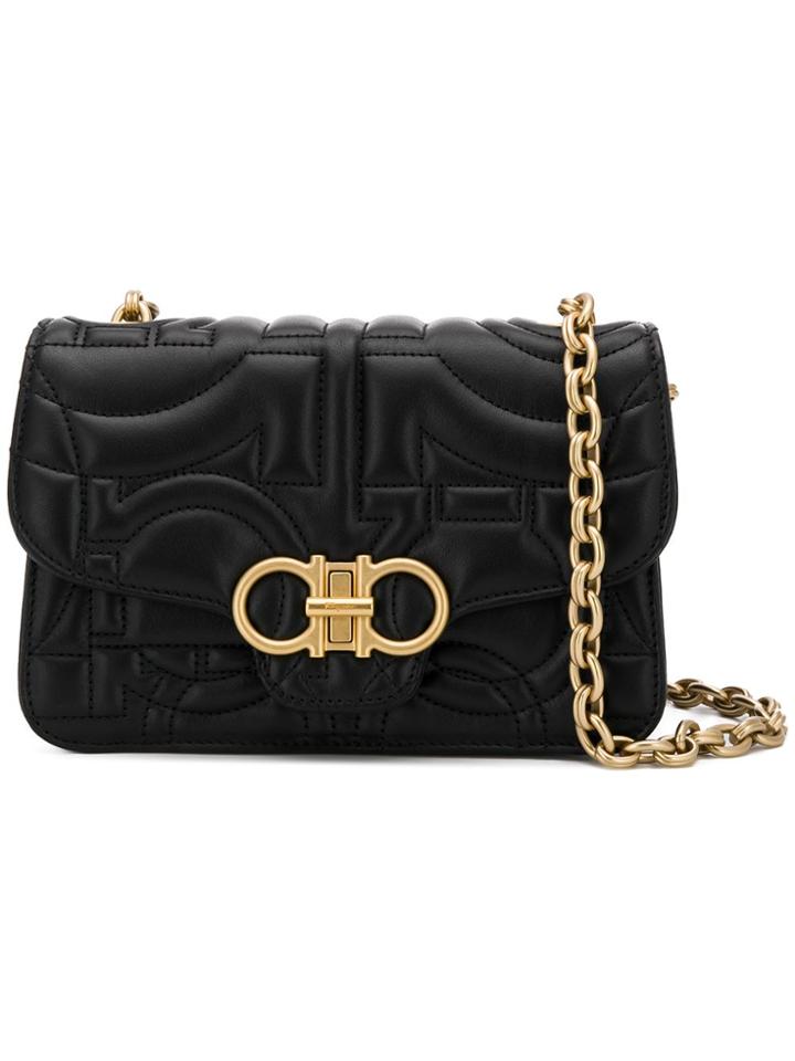 Salvatore Ferragamo Quilted Flap Bag - Black