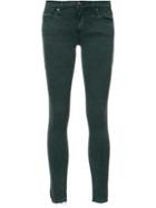 Ag Jeans Super Skinny Cropped Jeans, Women's, Size: 31, Green, Cotton/lyocell/polyester/polyurethane