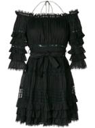 Zimmermann Ruffle Off-shoulder Dress - Black