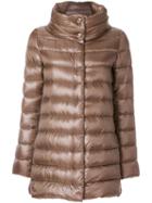 Herno - Puffer Jacket - Women - Cotton/polyamide/acetate - 50, Brown, Cotton/polyamide/acetate