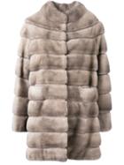 Liska - Cheyenna Coat - Women - Mink Fur/cupro - S, Grey, Mink Fur/cupro