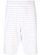 Loveless Striped Patch Pocket Shorts - White