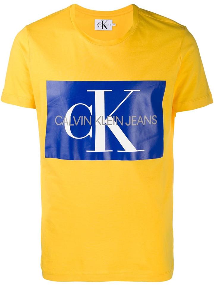 Calvin Klein Jeans Logo Print T-shirt - Yellow