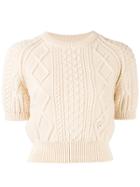 Chanel Vintage Cable Knit Jumper - White