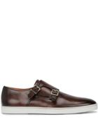 Santoni Freemont Monk Strap Shoes - Brown