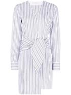 Tibi Liam Stripe Shirt Dress - White