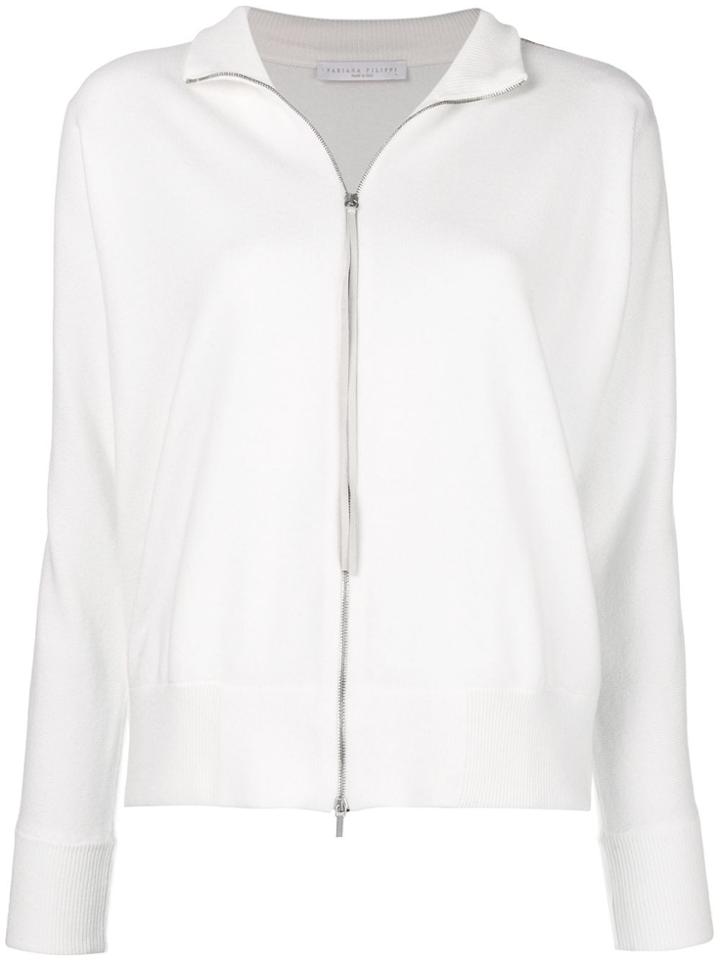 Fabiana Filippi Zipped Fitted Sweater - Nude & Neutrals