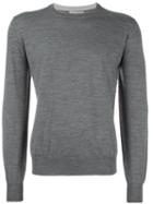 Brunello Cucinelli Crew Neck Jumper, Men's, Size: 52, Grey, Cashmere/virgin Wool