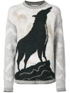 Giada Benincasa Wolf-intarsia Sweater - Grey