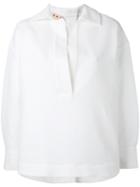 Marni - Placket Front Shirt - Women - Cotton - 40, White, Cotton