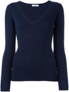 Fashion Clinic Timeless Long Sleeved V-neck - Blue