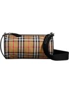 Burberry The Small Vintage Check And Leather Barrel Bag - Yellow &