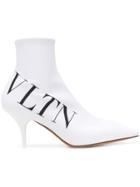 Valentino Vltn Sock Booties - White