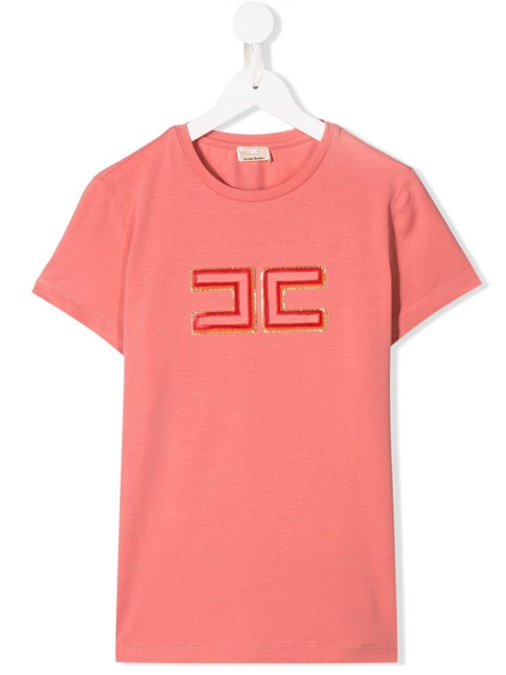 Elisabetta Franchi La Mia Bambina Pink Graphic T-shirt - 00206