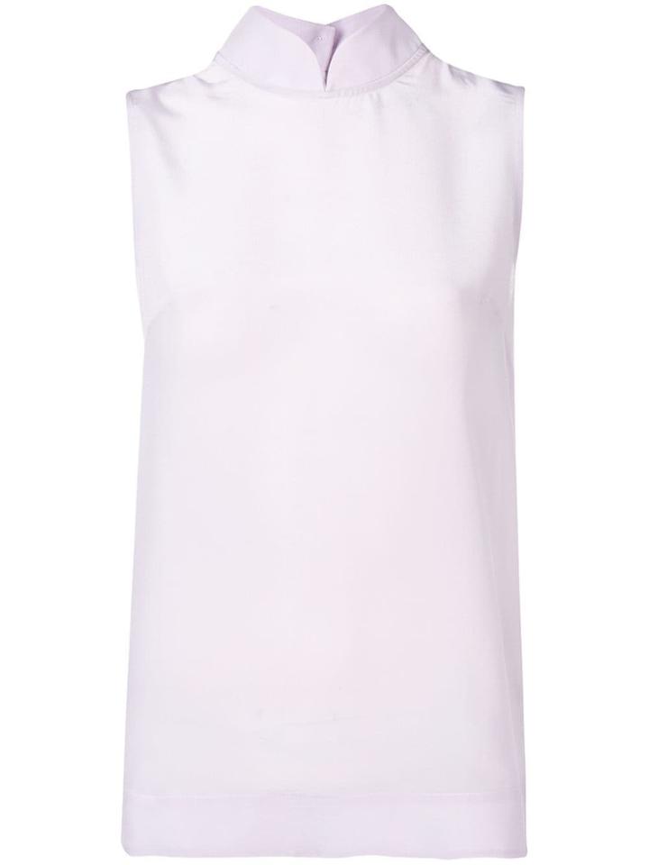 Simone Rocha Mandarin Collar Sleeveless Top - Purple
