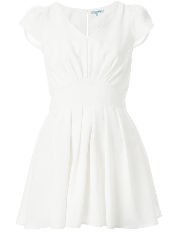 Guild Prime Pleated Mini Dress, Women's, Size: 36, White, Polyester