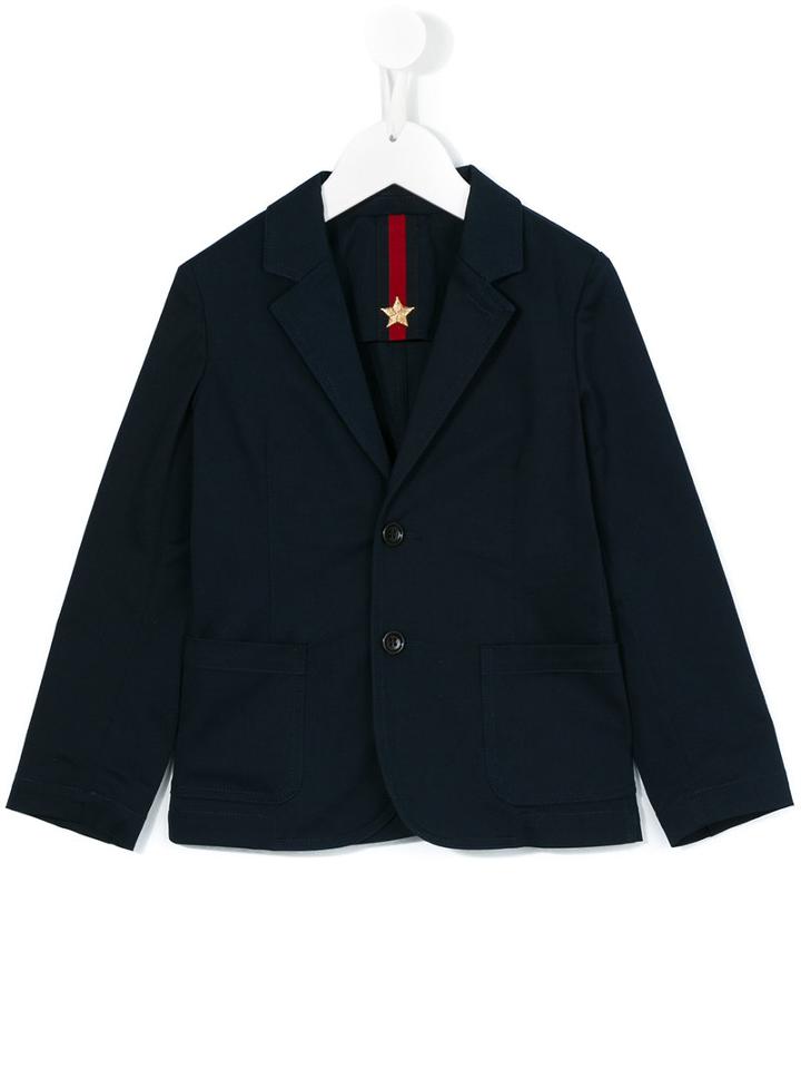 Gucci Kids Two Button Blazer, Boy's, Size: 6 Yrs, Blue