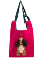 Muveil - Dog Embellished Shoulder Bag - Women - Cotton - One Size, Pink/purple, Cotton