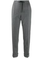 Kenzo Turned-up Hem Tapered Trousers - Grey