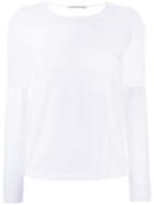 Stefano Mortari - Sheer Details Blouse - Women - Cotton/polyamide - 40, White, Cotton/polyamide