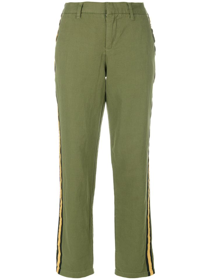 Zadig & Voltaire Side Stripe Cropped Trousers - Green
