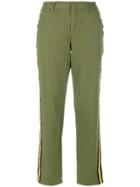 Zadig & Voltaire Side Stripe Cropped Trousers - Green