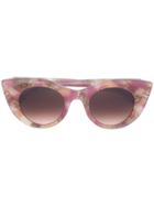 Thierry Lasry Patterned Cat Eye Sunglasses - Pink & Purple