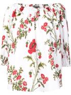 Alexander Mcqueen Poppyfield Print Blouse - White