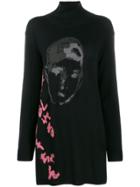 Yohji Yamamoto Silhouette Embroidered Jumper - Black