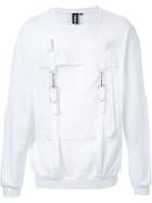 Liam Hodges Snap-hook Sweater, Men's, Size: M, White, Cotton