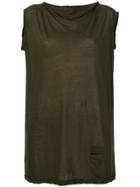 Rick Owens Drkshdw Loose Fit Sleeveless T-shirt - Green