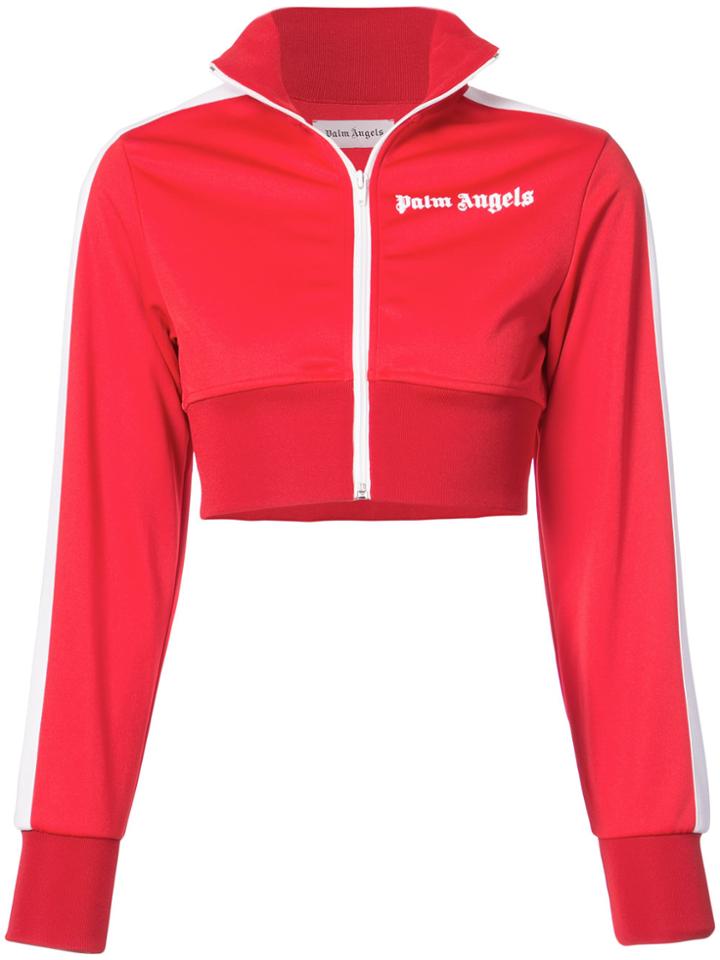 Palm Angels Cropped Track Top - Red