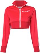 Palm Angels Cropped Track Top - Red