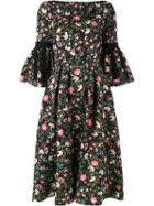 Erdem Aleena Floral Matelassé Dress, Women's, Size: 8, Black, Polyester/polyamide/silk