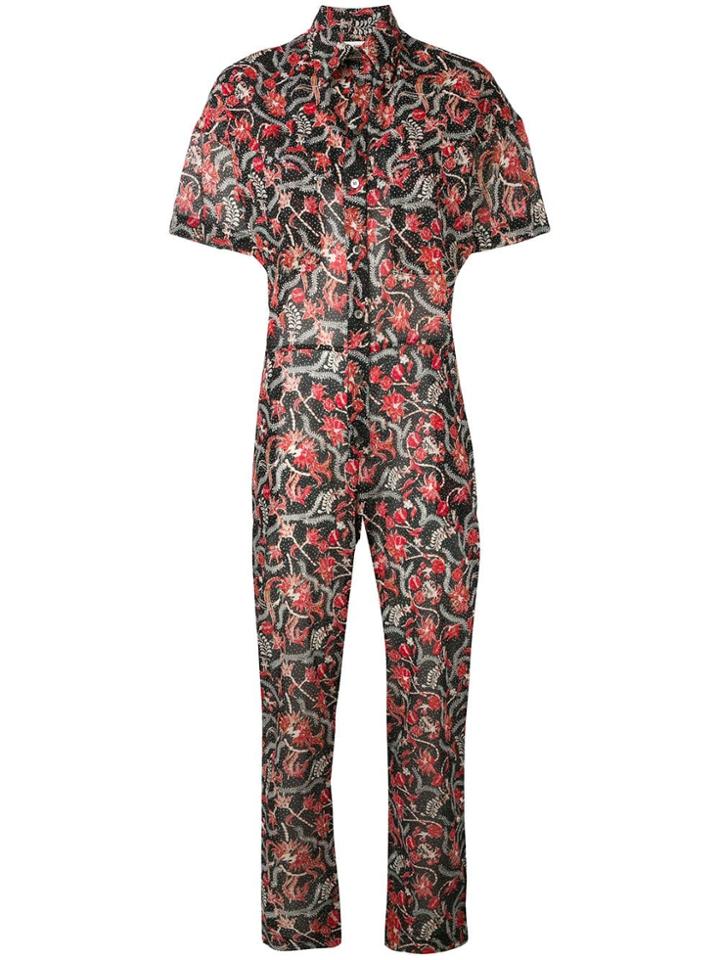 Isabel Marant Étoile Floral Print Jumpsuit - Black