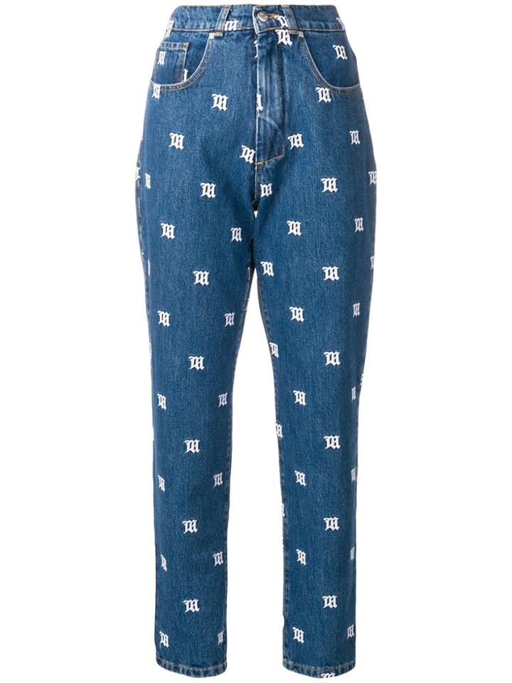 Misbhv Monogram Straight-leg Jeans - Blue