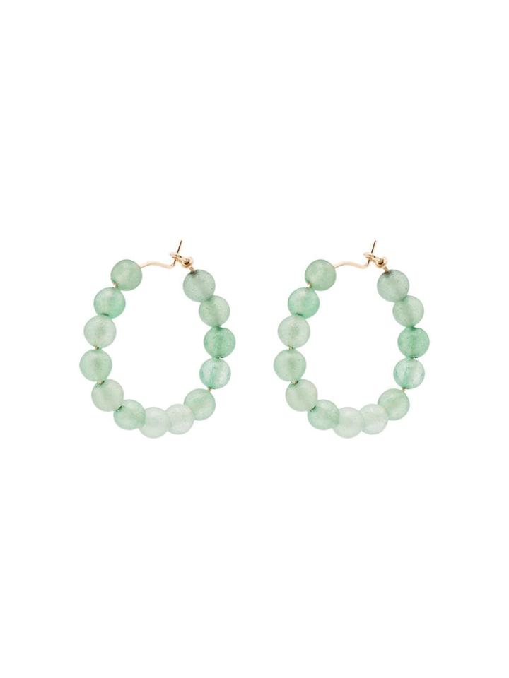 Holly Ryan Green Aventurine Hoop Earrings