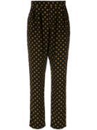 Andrea Marques Printed Pleat Trousers - Black