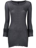 Rick Owens Longline Long Sleeved T-shirt - Grey