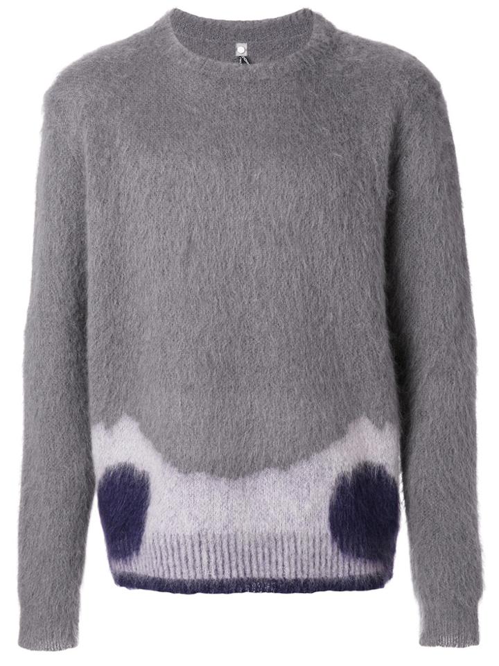 Oamc Furry Patterned Jumper - Pink & Purple